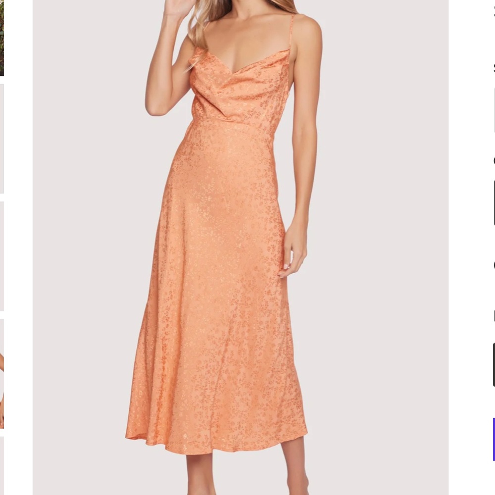Lost + Wander Beach Peach Midi Dress - Size Small - NWT